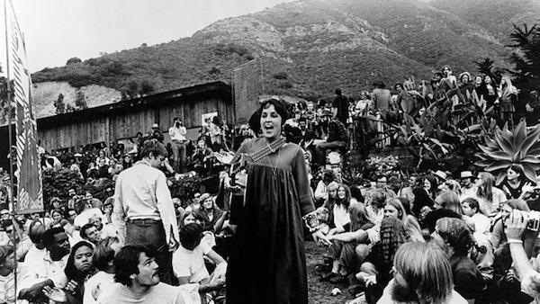 Joan Baez at the Big Sur Folk Festival, 1969.